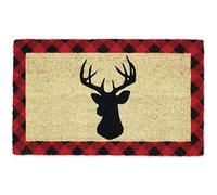 DII Christmas Welcome Mat Zerbino e Portico in Fibra di Cocco Naturale per Esterni, Coir, Cervo Festivo, 17x29