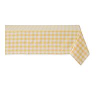 DII Collezione da Tavolo a Scacchi 100% Cotone, Lavabile in Lavatrice, Giallo, Tablecloth, 60x84