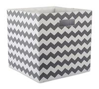 DII Contenitore pieghevole in tessuto rigido per vivaio, uffici e organizzazione domestica, (33 x 33 x 33 x 33 cm) - Chevron Gray
