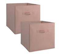 DII - Contenitori in tessuto per vivai, uffici e organizzazioni domestiche, realizzati per adattarsi a organizzatori cubi standard (33 x 33 x 33 cm) rosa - Set di 2