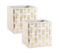 DII contenitori Pieghevoli in Tessuto per cubo organizzatori, Pineapple Gold, 13 x 13 x 13