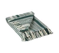 DII Coperta a righe intrecciate, 50 x 60, verde scuro