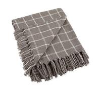 DII - Coperta in Tessuto a Quadri, 127 x 152,4 cm, Colore: Grigio