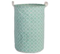 DII Cotone/Poliestere Cube portabiancheria, Aqua Lattice, Laundry Hamper