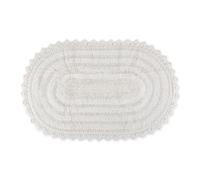 DII Crochet Collection - Tappetino da bagno reversibile, misura piccola, 17 x 24, colore: Bianco