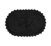 DII Crochet Collection - Tappetino da bagno reversibile, misura piccola, 17 x 24, colore: Nero