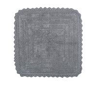 DII Crochet Collection - Tappetino da bagno reversibile, quadrato, 24 x 24, grigio