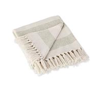 DII Design Imports India 100% Cotone Chevron Herringbone Throw per Interni/Esterni Campeggio BBQ, spiagge Everyday - Coperta 127 x 152,4 cm Chevron Nautical Blu Cabana Stripe Artichoke Cabana Stripe