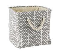 DII Design Imports Polyester Bin Herringbone Gray Square