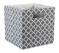 DII Design Imports Polyester Cube Lattice Gray Square