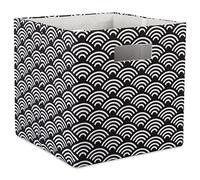 DII Design Imports Polyester Cube Waves Black Square