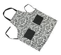 DII, Grembiule da Cucina in Cotone, Regolabile, da Donna, con Tasche e Fascette estra Lunghe, Cotone, Nero, 29-inch Length by 37-1/2-Inch Width