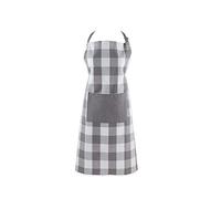 DII Grembiule da cucina unisex, collezione Buffalo Check, classico Farmhouse Chef, taglia unica, grigio e bianco