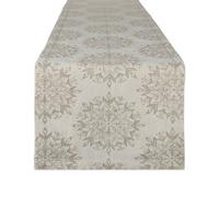 Dii Holiday Dining Table Linen Sparkle Metallic Kitchen D? Cor Table Runner 14x72 Jacquard Snowflakes