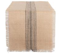 DII Jute Burlap Collection Tavolo da Cucina, Iuta, Grigio, Table Runner, 14x108