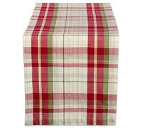 DII Linen Tabletop Essentials, cotone, tortora/rosso, runner da tavolo, 14x108