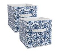DII Non Woven Polyester Tessuto per Asilo, uffici, organizzazione Domestica, contenitori Sono Realizzati per Adattarsi agli organizzatori cubici Standard, Piccolo, Nautical Blue, 2 unità