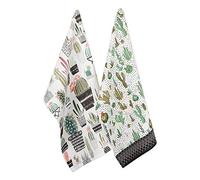 DII - Piatto estivo in cotone, per uso quotidiano, ideale per la cucina, le vacanze e i regali di inaugurazione della casa, l'oasi urbana, 18 x 28 cm