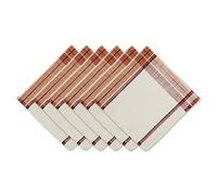 DII Pumpkin Spice Plaid Collection - Set di tovaglioli, 20 x 20, 6 pezzi