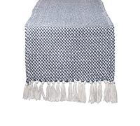 DII Runner da tavola in 100% cotone, blu francese, 15 x 108 cm