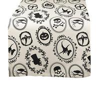 DII - Runner da tavola in cotone, 14 x 72 cm, ritratto di Halloween, perfetto per Halloween, cene e serate di film spaventosi.