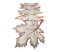 DII - Runner da tavola in poliestere 14 x 60 cm, con foglie d'acero ricamate, perfetto per autunno, Ringraziamento, eventi di catering o uso quotidiano.