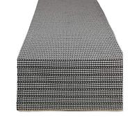 DII Runner da tavolo, cotone, nero, 14x72