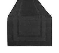DII Runner da tavolo in PVC intrecciato, per interni ed esterni, 35 x 183 cm, nero