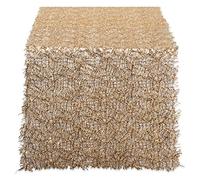 DII CAMZ38207 Runner da tavola in Rete con Paillettes, Poliestere, Oro
