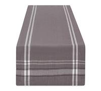 DII Runner da tavolo in stile rustico a righe francesi, 35,5 x 274,4 cm, grigio chambray