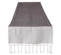 DII Runner da tavolo in tessuto, cotone, nero, 38 x 182 cm