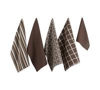 DII Set Cucina, Cotone, Marrone Scuro, Tovagliolo, 18x28 Strofinaccio, 13x13