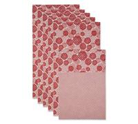 DII - Set di 6 fodere per frigorifero non adesive per cassetti, cestini, vassoi, per proteggere i prodotti, 30,5 x 61 cm, colore: Tango Red Dahlia