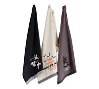 DII Set di asciugamani da cucina in cotone impreziosito, Yikes, 18x28