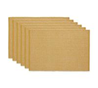 DII Set di tovagliette da tavolo, cotone, color oro miele