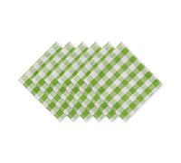DII, Set di tovaglioli a Scacchi, Collezione Tabletop, in 100% Cotone, Lavabili in Lavatrice, 50,8 x 50, 8 cm, Mela Verde, 6 Pezzi