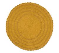 DII Tappetino da bagno reversibile, in cotone, color oro, rotondo, diametro 69,8 cm