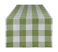 DII Tavolo classico, cotone, verde antico, runner da tavolo, 14x72