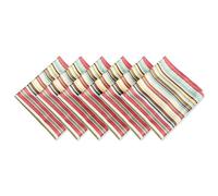 DII Tovaglia 100% Poliestere, Resistente agli Urti, Lavabile in Lavatrice, con Cerniera, per tavoli Esterni con Ombrello, Rotondo, 132,1 cm, a Foglia di Banana, 4 posti, Summer Stripe, Napkin