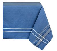 DII - Tovaglia in lino per tavolo da pranzo in stile fattoria, 60 x 104 cm, colore: blu chambray