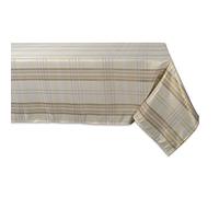 DII Tovaglia rettangolare metallizzata, perfetta per cene, feste, Natale, vacanze o uso quotidiano, color crema, 152,4 x 213,4 cm
