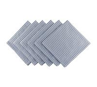DII - Tovagliolo a righe in cotone con Seersucker per brunch, matrimoni, docce, feste e uso quotidiano, 50,8 x 50,8 cm, colore: Blu francese e bianco
