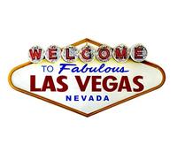 DiiliHiiri Insegna Las Vegas Retrò in Metallo Decorazione per la Casa Vintage Cartello Goffrato per Garage Man Cave Ristorante Hotel Pub Bar Caffetteria (Las Vegas)