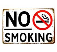 DiiliHiiri - Poster di Vietato Fumo Segnaletica Retro da Bar 30 x 20 cm | Decorazione Vintage | Targa metallica No Smoking | Poster vintage. (2635-260)