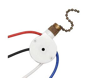 DIioee 1 PZ Interruttore Luci Ventilatore da Soffitto ZingEar ZE-208S E89885 Interruttore Ventilatore 3 Velocità 4 Fili Tirare Catena, Interruttore Luci Ventilatore,