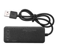DIioee 3 Porte USB 2.0 Hub External 7.1Ch Scheda audio Auricolare Microfono Adattatore per PC nero