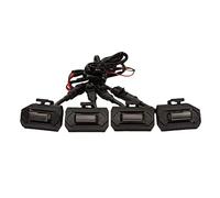 DIioee 4PCS LED per Auto Griglia Anteriore Luci Griglia Esterna Lampada Parti di Ricambio Luce Fumo