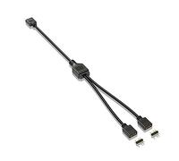 DIioee di Prolunga 5V un 3 Pin per Scheda Madre del Computer Prolunga di Collegamento Hub 1 Punto 2 Splitter ARGB, Nero