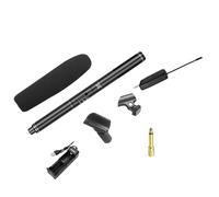 DIioee Microfono un Condensatore Wireless Professionale Registrazione per Interviste Vlog Microfono Dal Super Cardioide per Fotocamera DSLR 6,35 mm