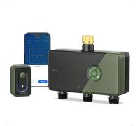 Diivoo Centralina Irrigazione WiFi 3 Zone con Entrata in Ottone, Timer Irrigazione WiFi 3 Uscite Compatibile con Alexa/Google Assistant, 18 Piani d'Irrigazione, Ritardo Pioggia per Giardino e Prato